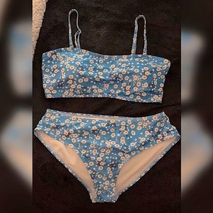 XL blue & white floral bikini set from SHEIN.